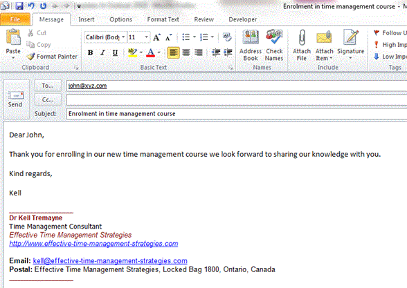 outlook 2010 html email template