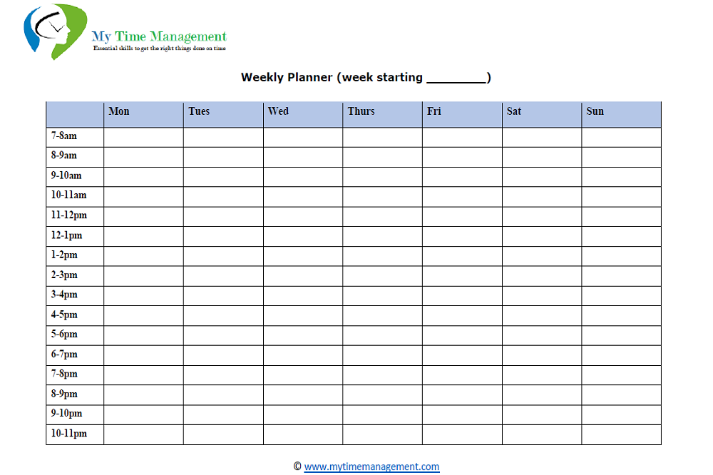 study schedule